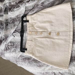 Zara light tan denim skirt